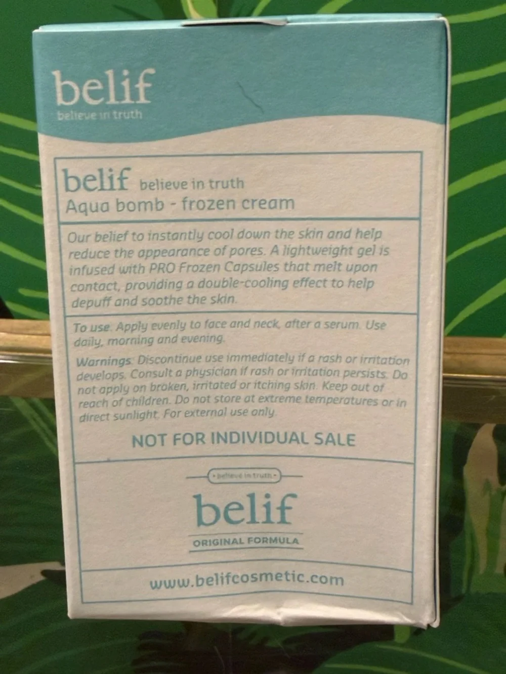 NWT belif Aqua Bomb Frozen Cream 10mL Mini